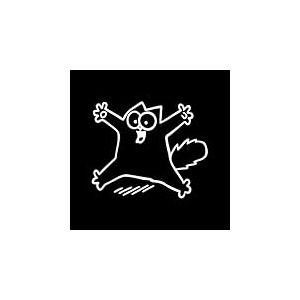 Ambiance-Live Graz Design Sticker mural décoratif pour réfrigérateur Motif chat Blanc 35 x 40 cm