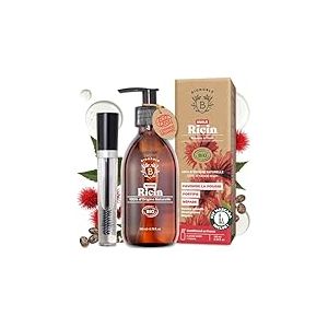 Bionoble Huile de Ricin Bio 200ml + Kit Mascara et Pompe - Bouteille en Verre - 100% Pure, Naturelle, Pressée à Froid - Huile de Ricin pour Cheveux Cils Sourcils Ongles - Castor Oil, Huile Ricin