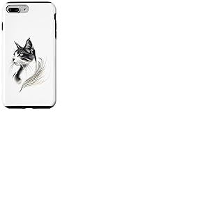 Chat Chaton Art Amoureux des Chats Femmes Filles Chat Mignon Coque pour iPhone 7 Plus/8 Plus