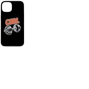Haltère rétro Humoristique avec Inscription Love to Curl Funny Gym Coque pour iPhone 13