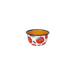 Talking Tables Bol en &Eacute;mail Bon App&eacute;tit 12cm Design Tomates Durable Id&eacute;al Snacks Soupe Fruits C&eacute;r&eacute;ales Compatible Lave-Vaisselle, Red