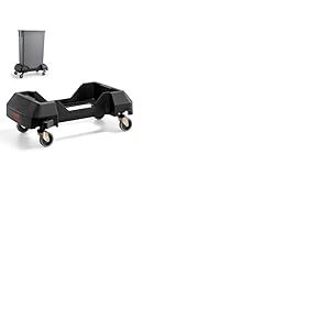 VEVOR Chariot à Poubelle 60/87 L Socle à Roulettes à Poubelles Minces, Capacité de Charge 90,1 kg, en Plastique Robuste, avec Roues Pivotantes, Roulement Doux et Silencieux, pour Transport des Déchets