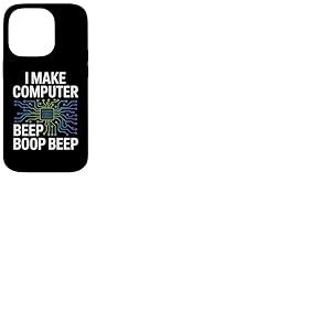 I Make Computer Beep Boop Beep Ingénieur réseau Coque pour iPhone 14 Pro