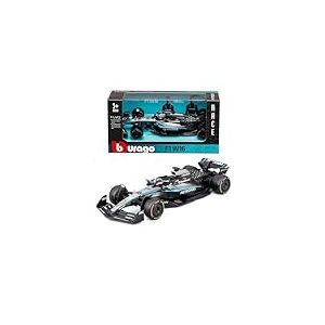 Bburago - F1 Mercedes-AMG W16 2025#63 Russell, Voiture Diecast &agrave; l'&eacute;chelle 1:43 avec d&eacute;tails Authentiques, r&eacute;plique F1 Mercedes, livr&eacute;e Argent/Noir, Licence Officielle, &acirc;ge recommand&eacute; 3+ Ans