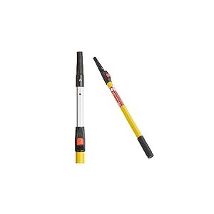 ProDec Poteau d'extension en fibre de verre et aluminium de 0,6 à 1,2 m pour cadres de rouleau de peinture, offre une portée étendue compatible avec les cadres à vis et poussoirs, poteau professionnel