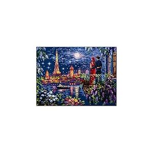 Magic needle 550-766 ZW Week-end à Paris Kit de point de croix avec motif compté Zweigart Edition, coton, multicolore, 40 x 30 cm