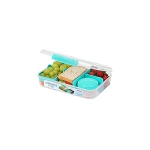 Sistema TO GO Bento Box Create | Boîte à lunch avec compartiments et pot à collation | 1.48L | Sans BPA | Minty Teal