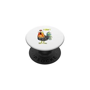 F-caw-f Poulet Rigolo Costume De Carnaval Poulet PopSockets PopGrip Adhésif