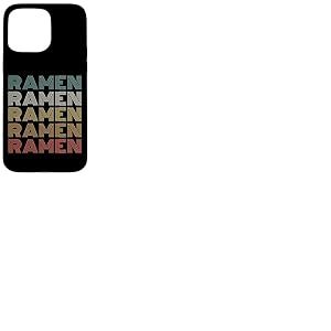 Vintage 60s 70s Font Colors Ramen Lover Restaurant Staff Coque pour iPhone 15 Pro Max