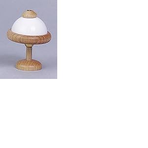 Rulke Rulke010447 Lampe de Table avec Base en Bois et Plastique Blanc écran