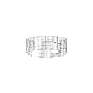 MidWest Homes for Pets 550-24DR Cage d'exercice et parc pour chien sans porte ; 60,96 cm x 60,96 cm ; Rev&ecirc;tement de finition noir
