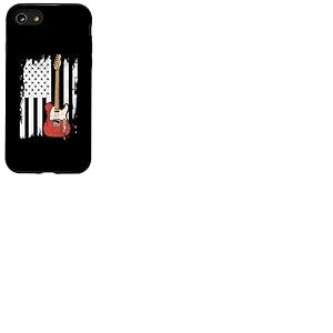 Lets Rock n Roll Guitare r&eacute;tro USA Drapeau Musique Coque pour iPhone SE (2020) / 7/8