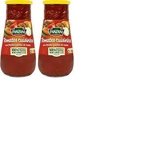 Panzani Sauce Tomates Cuisin&eacute;es 100% Naturelle 650 g (Lot de 2)