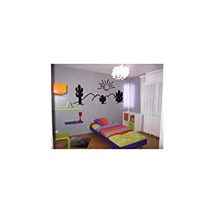 Tatoutex Stickers Paysage Cactus - Beige, L 100cm x H 50cm