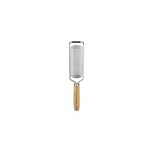 Culinare Naturals, R&acirc;pe de Cuisine Fine/Zesteur, R&acirc;pe &agrave; Fromage Manuelle, R&acirc;pe pour Parmesan, Citron, Coconut, Muscade, Chocolat Bambou/Acier inoxydable, 30 cm x 7 cm
