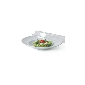 Holst Porzellan PB 27 Lot de 2 assiettes à salade et à pâtes avec cloche/couvercle transparent