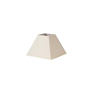 Abat-jour en tissu popeline, forme pyramide, dimensions 45 x 20 x 32 cm, couleur beige, id&eacute;al pour lampes E27.