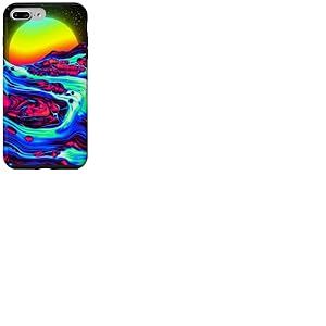 Paysage Spatial surr&eacute;aliste Montagne Liquide Art Abstrait Design Coque pour iPhone 7 Plus/8 Plus