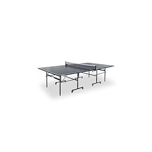JOOLA Table de ping-Pong d'extérieur J100A - Table de ping-Pong Professionnelle 4 mm en Aluminium résistant aux intempéries - Pliable - Anthracite/Bleu - 274 x 152,5 x 76 cm