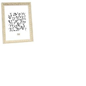 Deknudt Cadre Retro en Couleur Blanc cass&eacute; avec Motif Baroque Taille Image 15,0 x20,0 cm;