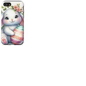 Adorable Lapin de P&acirc;ques Rose Coque pour iPhone SE (2020) / 7/8