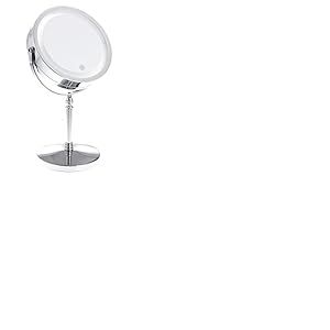 TUKA Dimmable Lumineux Miroir Maquillage, 7X Grossissant LED Miroir cosmétique pour Rasage dans Salle de Bain, À Piles ou avec Prise française, Écran Tactile Variateur d’Intensité, TKD3144-7x