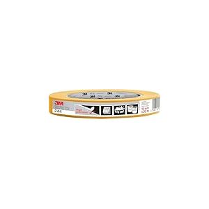 3M Ruban de Masquage Professionnel 244 Haute Précision - 1 Rouleau, 18 mm x 50 m - Surfaces Universelles, Résistant aux UV et à l'Eau, Usage Intérieur et Extérieur