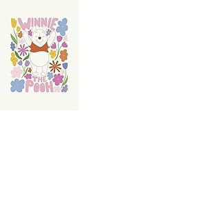 Komar Disney Winnie l'Ourson Happy Botanical Tableau mural 50 x 70 cm Décoration murale pour chambre d'enfant