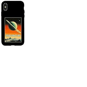 Retro Future American Space Program Inspired SciFi Graphic Coque pour iPhone X/XS