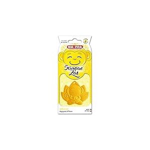 Mafra, Chimpanzé Vanille Ciel Bonheur et Puissance, Parfum de voiture caoutchouc, Inspiré par la Philosophie Zen, Parfums Doux et Frais de Vanille avec Notes Fruitées de Pêche et d'Ananas, 1 pièce