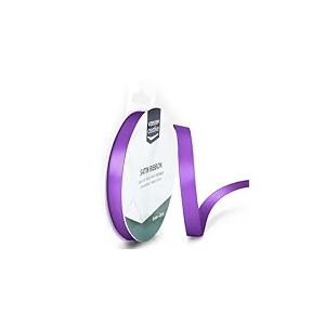 Vaessen Creative Ruban Satin - Violet - 100 m x 9 mm - Bolduc - Biais de Couture - pour Cadeau, Emballage, Bouquet Mariage, Cheveux et Ballon
