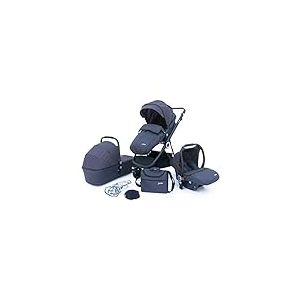 PETEX Poussette combinée 3 en 1 avec 3 embouts et accessoires Gris