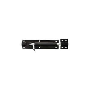 TIMCO Verrou droit – Noir – 15,2 cm – Idéal pour sécuriser les portails encastrés et les portes d'abri de jardin en position fermée, ajoutant une sécurité accrue – Un boulon dans un paquet.