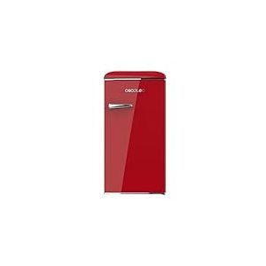 Cecotec Mini R&eacute;frig&eacute;rateur R&eacute;tro de 90 L Bolero CoolMarket TT Origin 90 Rouge. Mini Frigo avec ICEBOX, LED Int&eacute;rieur, Poign&eacute;e Chrom&eacute;e, Ouvre-bouteilles, Style Vintage en Rouge