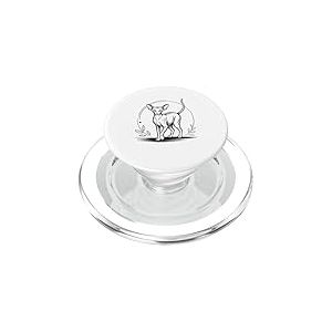 Line Art Oriental Shorthair Minimalist PopSockets PopGrip pour MagSafe