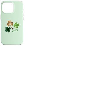 Motif tr&egrave;fle Irlandais l&eacute;opard Buffalo Plaid St Patrick Porte-Bonheur Coque pour iPhone 16 Pro