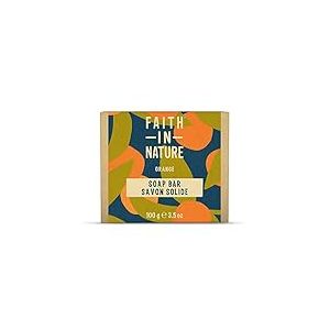 Faith In Nature, Savon Mains Naturel &agrave; l'Orange Faith In Nature, Vegan & Cruelty Free, Sans Parab&egrave;nes & SLES, 100g