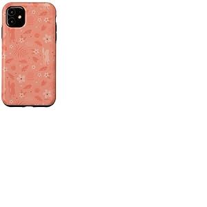 Coque pour iPhone 11 Disney Vaiana 2 Tropical Leaves and Flowers Pattern