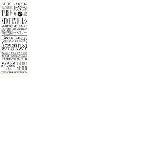 Pro-Art-Bilderpalette gla1117c décoration Murale sous Verre Motif 'Kitchen Rules II'30 x 80 cm
