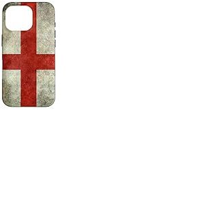 Drapeau de la Croix de St Georges de l'Angleterre, Version Grungy Coque pour iPhone 16 Pro