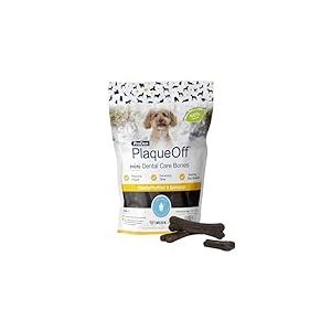 ProDen PlaqueOff 20 Mini Os Dentaires Saveur Beurre de Cacahuète et Banane pour Petits Chiens, Élimine le Tartre, la Plaque et la Mauvaise Haleine, Améliore la Santé Bucco-Dentaire