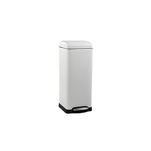 happimess HPM1007A Betty Poubelle r&eacute;tro &agrave; p&eacute;dale Fermeture en douceur pour Maison, Bureau, Cuisine, 30 litres, Blanc