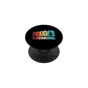 Kayak rétro pour Amateurs de Kayak, Bateau, Kayak PopSockets PopGrip Adhésif