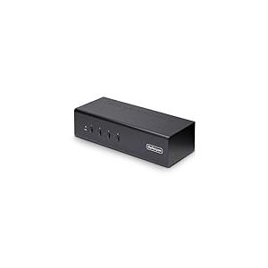 StarTech.com Switch KVM 4 Ports DisplayPort pour Deux Moniteurs, KVM 4K 60Hz, 2 Ports USB 5Gbps, 2 Ports USB 2.0 HID, Commutateur KVM avec Commutation, Conforme TAA (P4DD46A2-KVM-SWITCH)