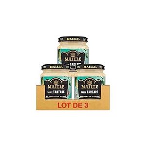 Maille Sauce Tartare au Piment de Cayenne - Lot de 3 pots de 185g