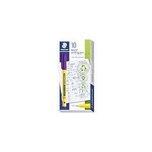 Staedtler - Noris writing pen 307 - Lot de 10 feutres pointe 0,6 mm - Violet - En plastique 97% recyclé - 307-6