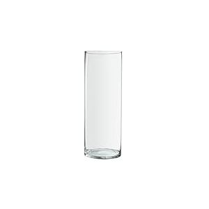 DRW Vase de Sol en Verre en Forme de Cylindre Transparent 18 x 18 x 50 cm