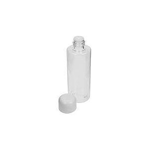 Fantasia - Bouteille cosmétique en plastique avec couvercle blanc pour 100 ml, Ø 3,8 cm, hauteur 11,5 cm