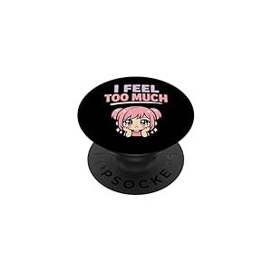 Anim&eacute; Anxiety Overthinking Weeb Kawaii Overthinker Merch PopSockets PopGrip Adh&eacute;sif
