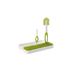 Tomy Boon TRIP Travel Drying Rack and Bottle Brushes , Compact Drying Rack with Bottle Brush and Breast Pump Brushes, Green